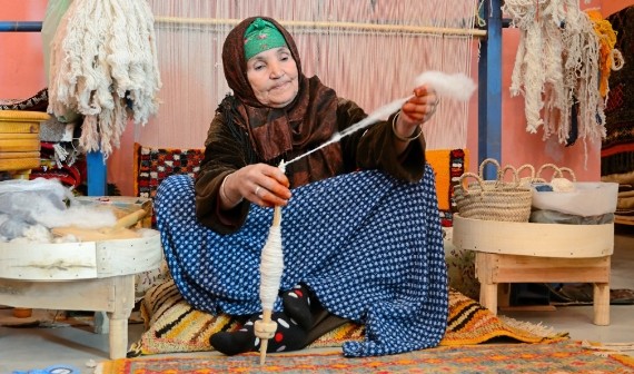 Hand-woven berber rugs