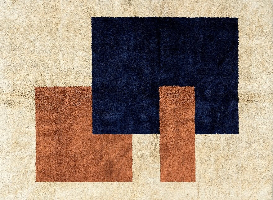 abstract rug, colorful Moroccan rug, Beni Ourain rug, Modern Moroccan rug, 