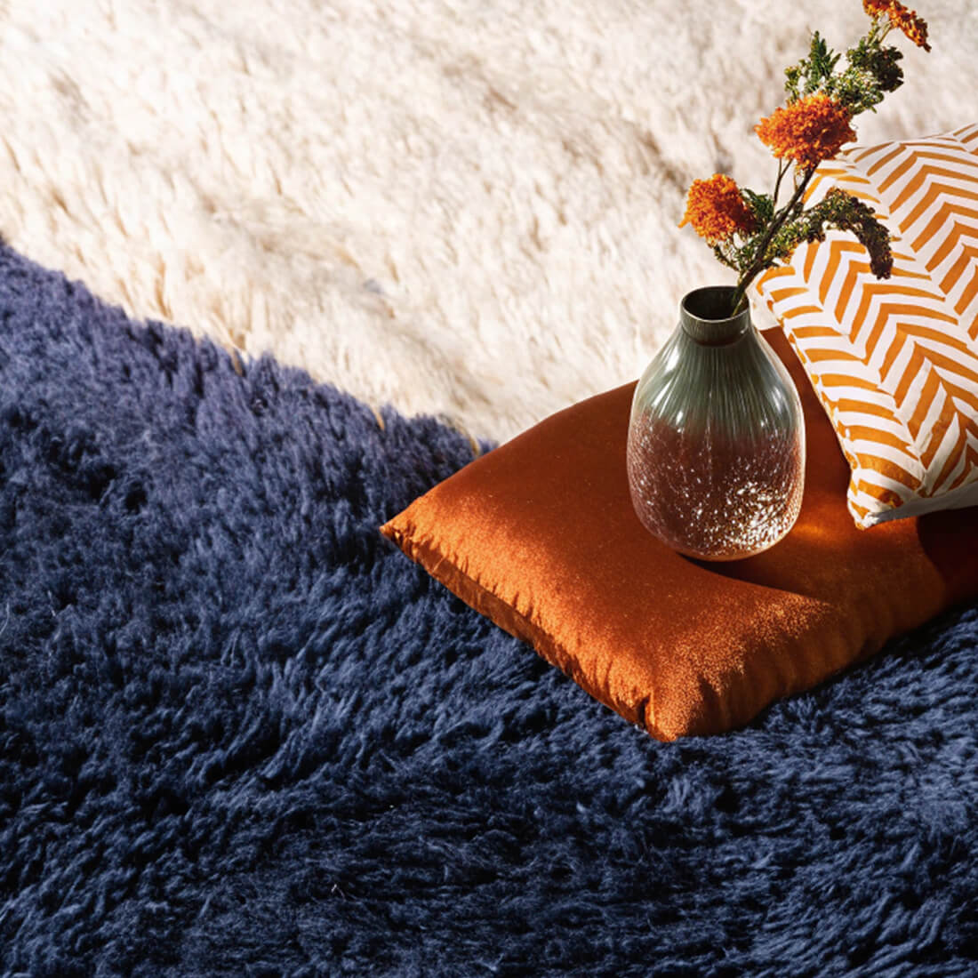 blue Moroccan rug, blue abstract rug, blue area rug 9x12, blue wool rug