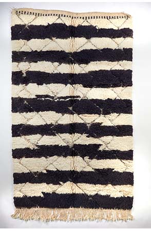 Black and White Abstract Diamond Rug 2960