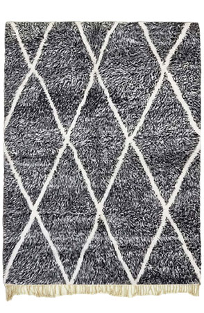 Black and White Diamond Rug 2665