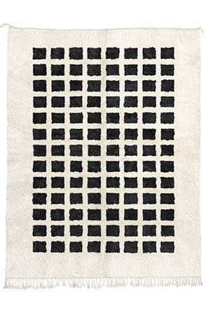 Black Checkbox Rug