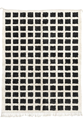 Black Checkerboard Rug