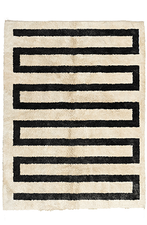 Black Snake Moroccan Area Rug
