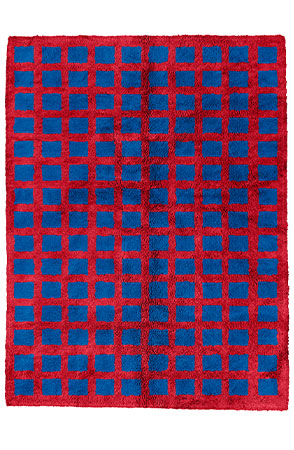 Blue Intersected Rug