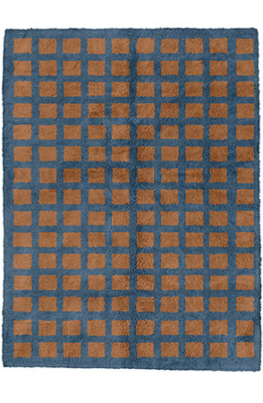 Brown Dama Checkerboard Rug