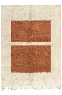 Brown Figurative Art Rug
