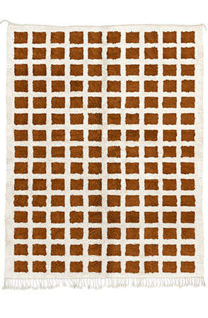 Chocolate Brown Checkerboard Rug