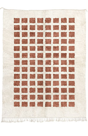 Choral Pink Checkbox Rug