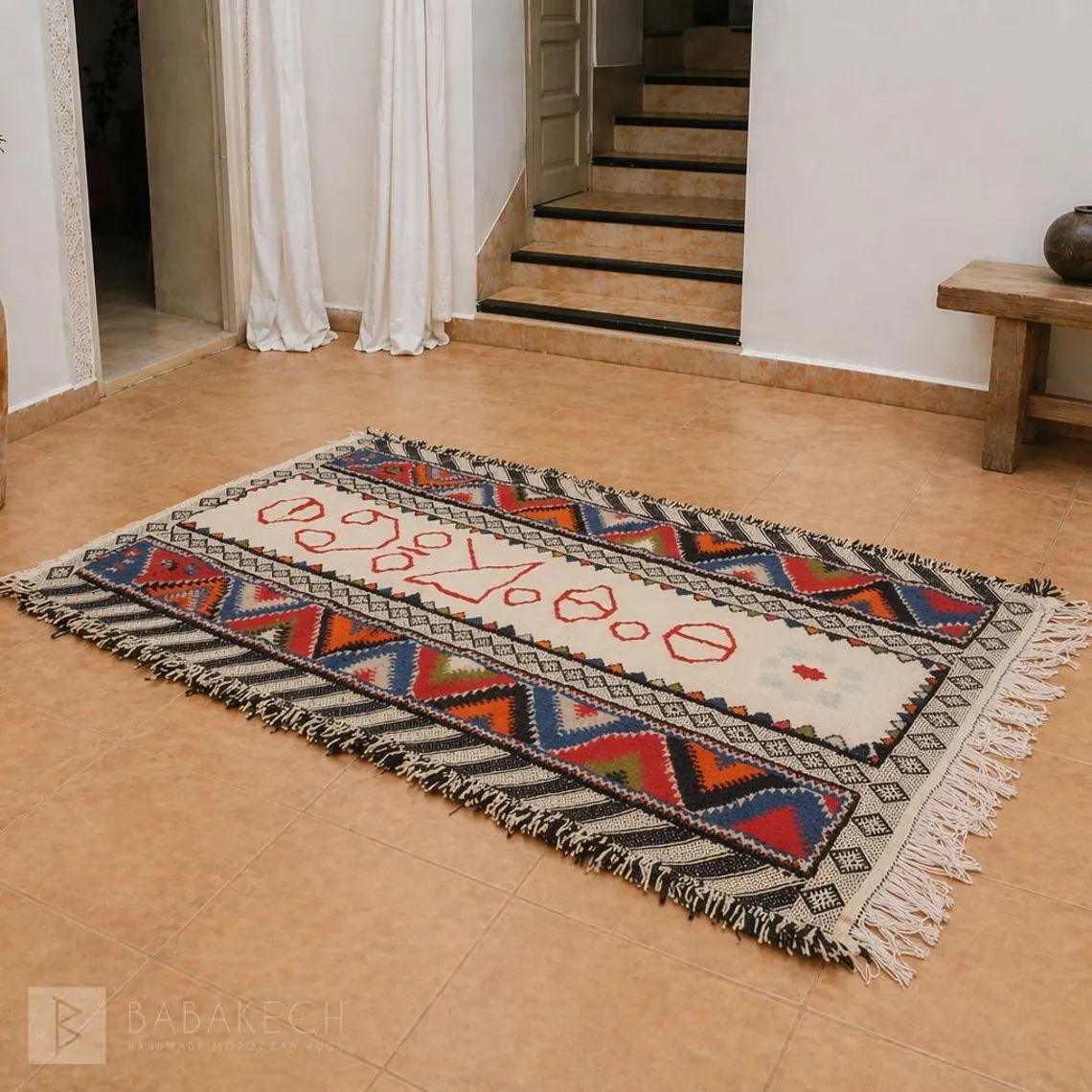 Colorful Vintage Moroccan Rug 5551