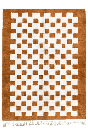 Cooper Brown Chessboard Rug