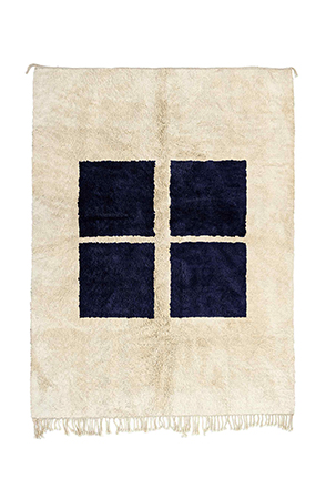 Blue Chic Chess Rug 3131