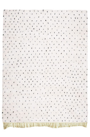 White Moroccan Dotted Rug 2472