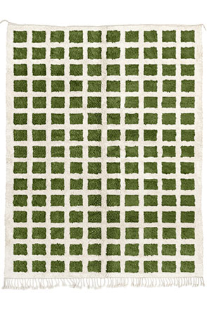 Emerald Checkerboard Rug
