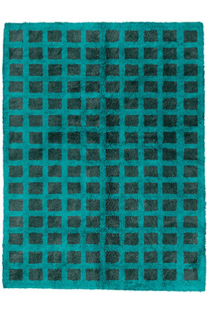 Emerald Blue Cast-net Rug