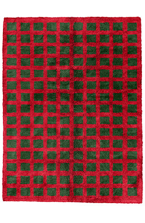 Emerald Green Intersected Rug