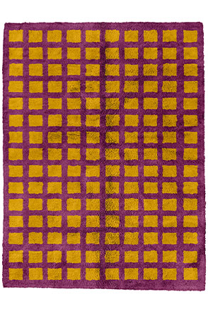 Golden Checkers Rug 2391