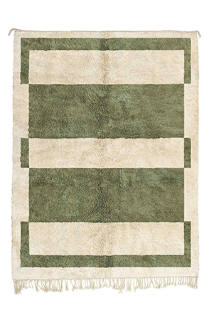 Green Contemporary Geometric Rug