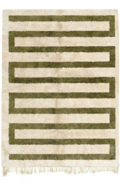 Green Snake Moroccan Area Rug