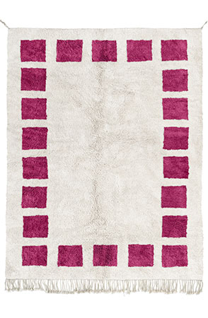 Hot Pink Block Rug 2073