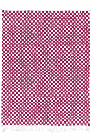 Hot Pink Checkered Rug 2001