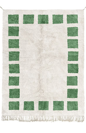 Jungle Green Block Rug 2065