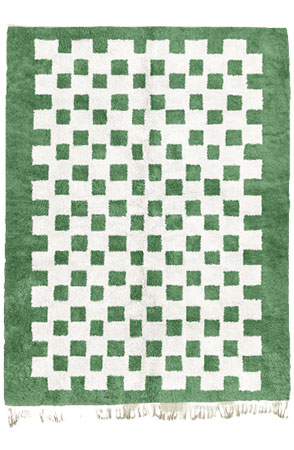 Jungle Green Chessboard Rug
