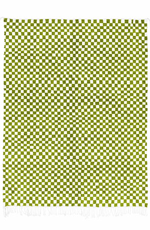 Light Green Checkered Rug