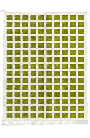 Lime Green Checkerboard Rug