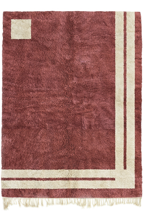 Red Monochrome Rug 3789