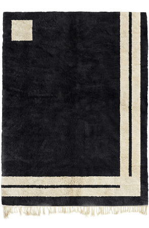 Black Monochrome Rug