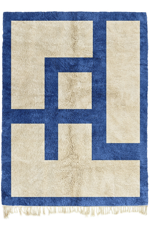 Azure Maze Moroccan Rug