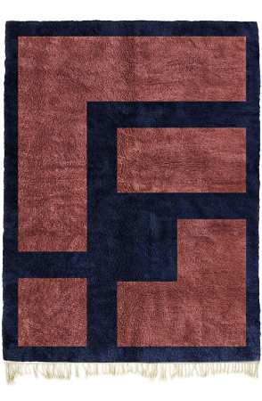 Red Labyrinth Moroccan Rug