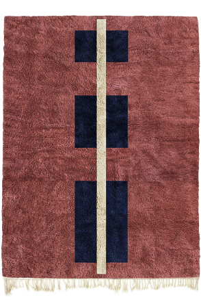 Pink Art Deco Moroccan Rug 4322