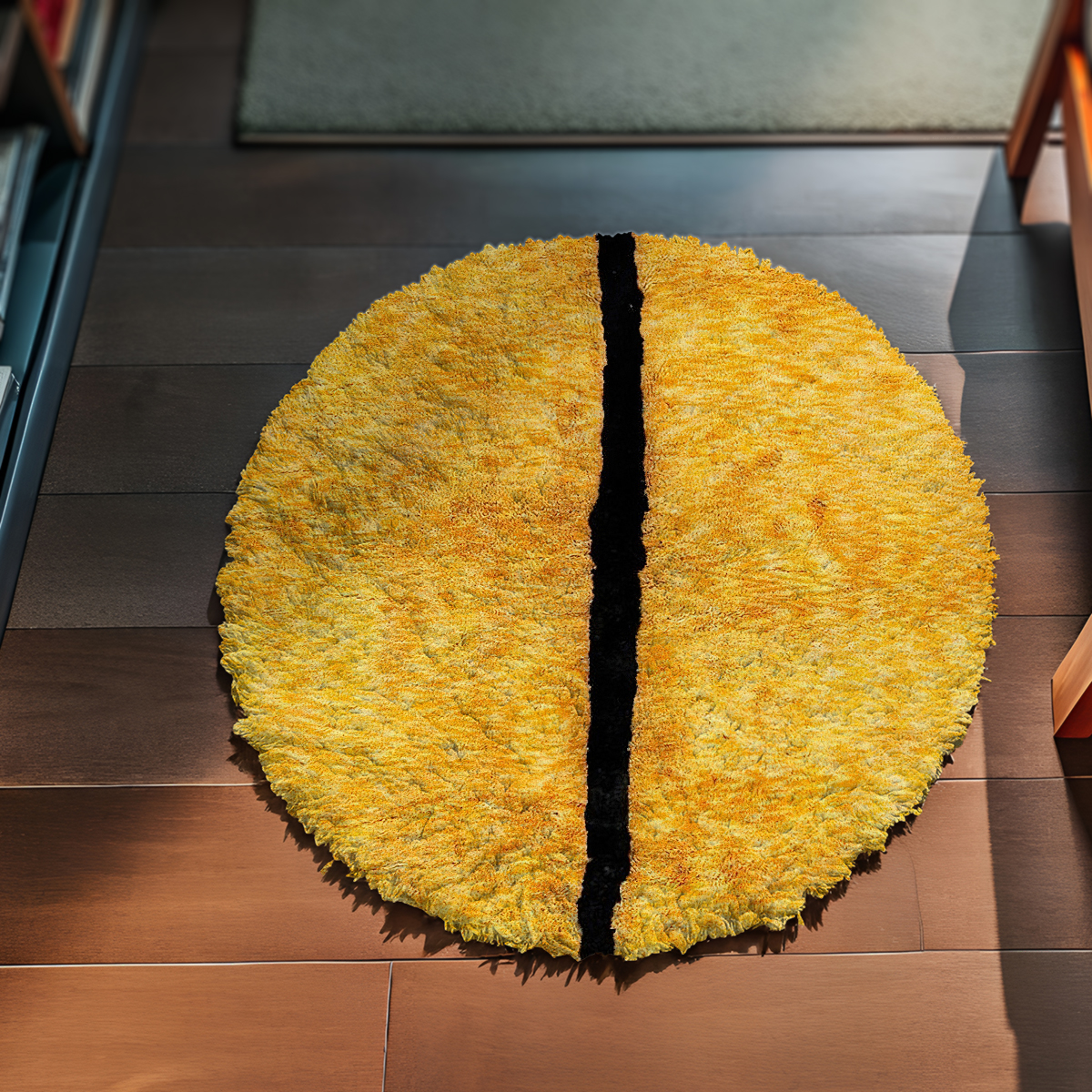 Yellow Round Rug