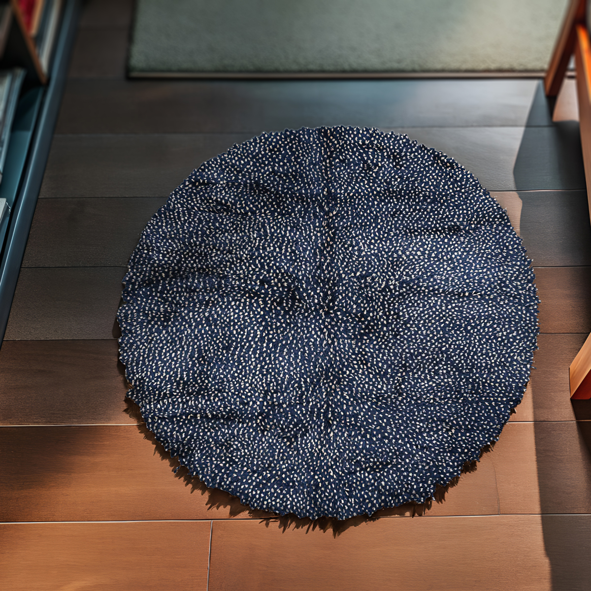 Classic Blue Round Rug