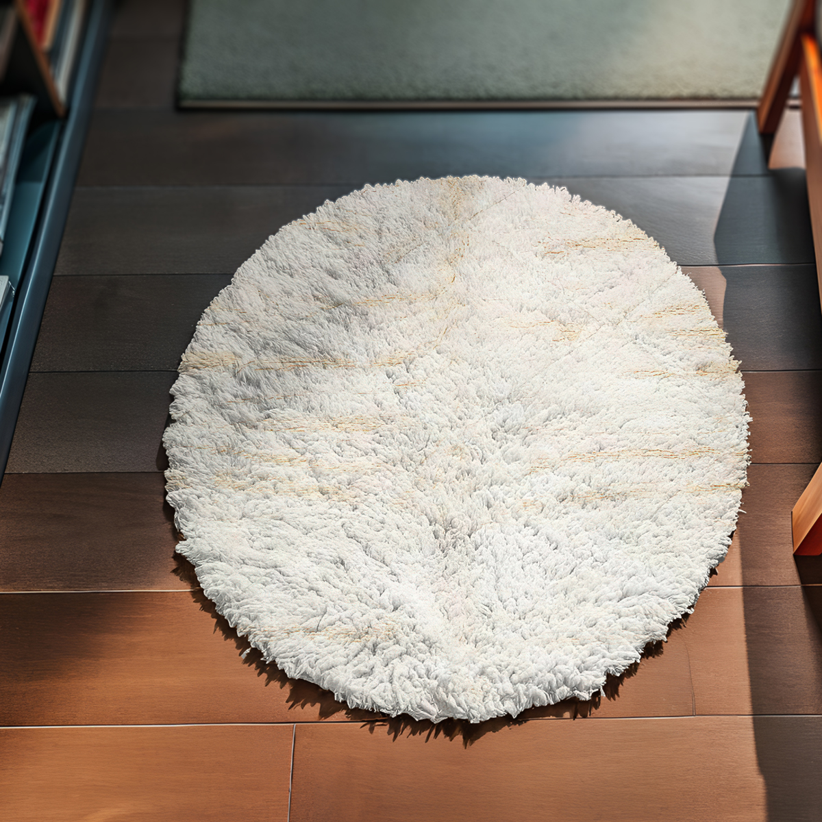 Cloude White Round Rug