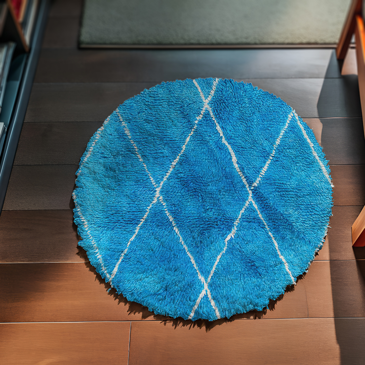 Misty Blue Round Rug