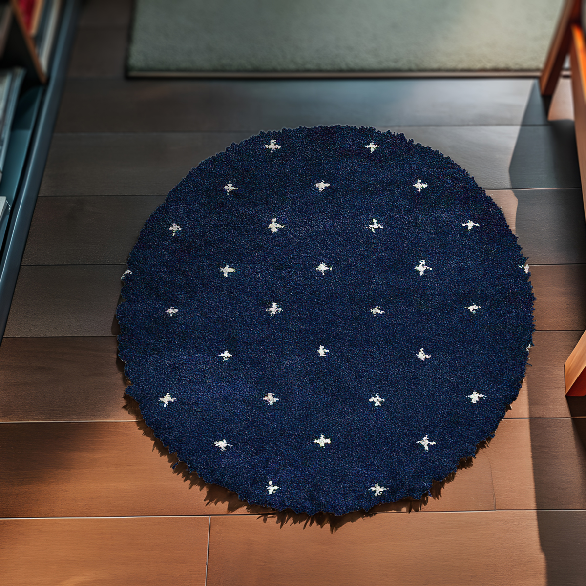 Navy Blue Round Rug