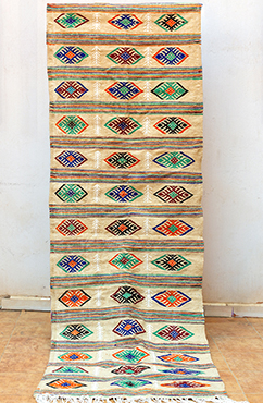 Cream Moroccan Kilim Rug