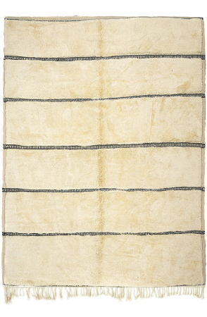 Black and White Striped Rug 5444