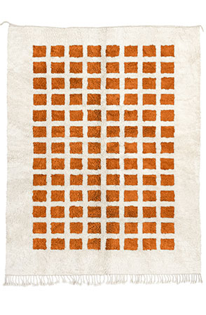 Orange Checkbox Rug