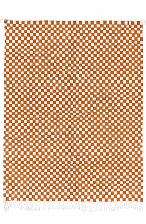 Orange Checkered Rug