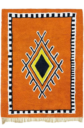 Orange Moroccan Berber Rug