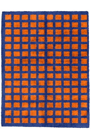 Orange Woven-Net Rug