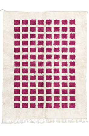 Pink Checkbox Rug