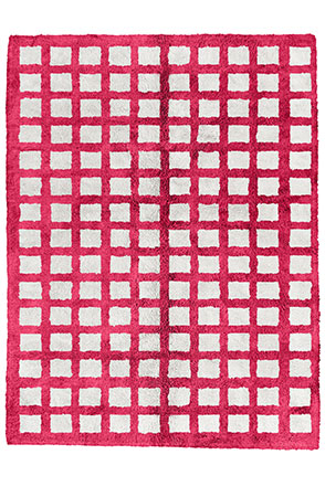 Pink Chequerboard Rug 2234