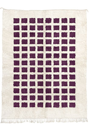 Purple Checkbox Rug