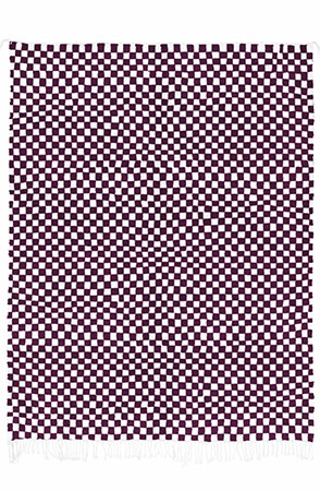 Purple Checkered Rug