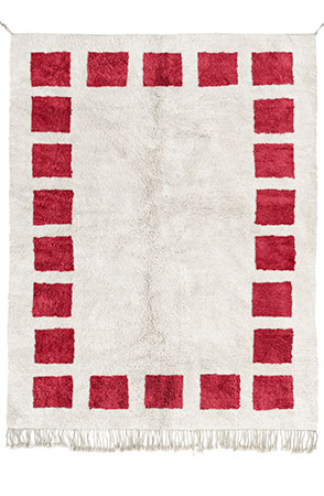 Red Block Rug 2074